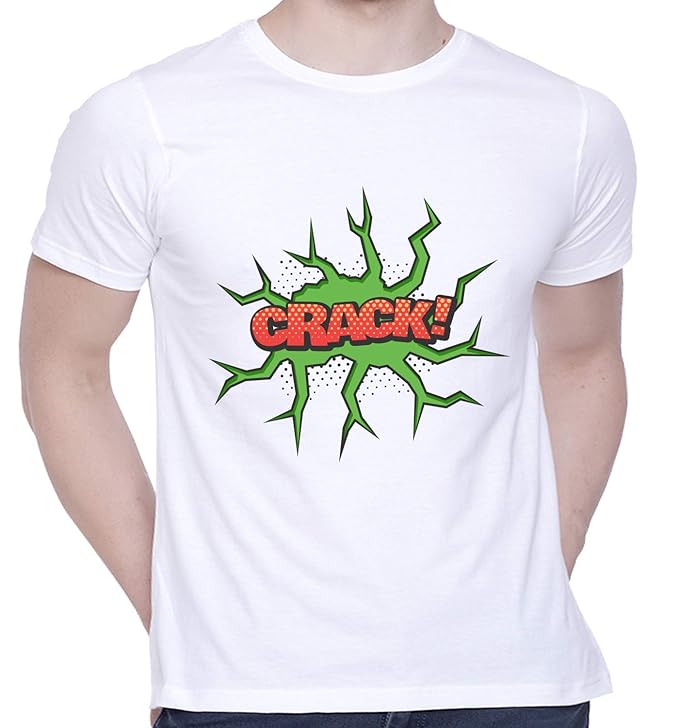 Graphic Printed T-Shirt for Unisex Crack! Tshirt | Casual Graphic Printed T-Shirt for Unisex Crack! Tshirt | Casual